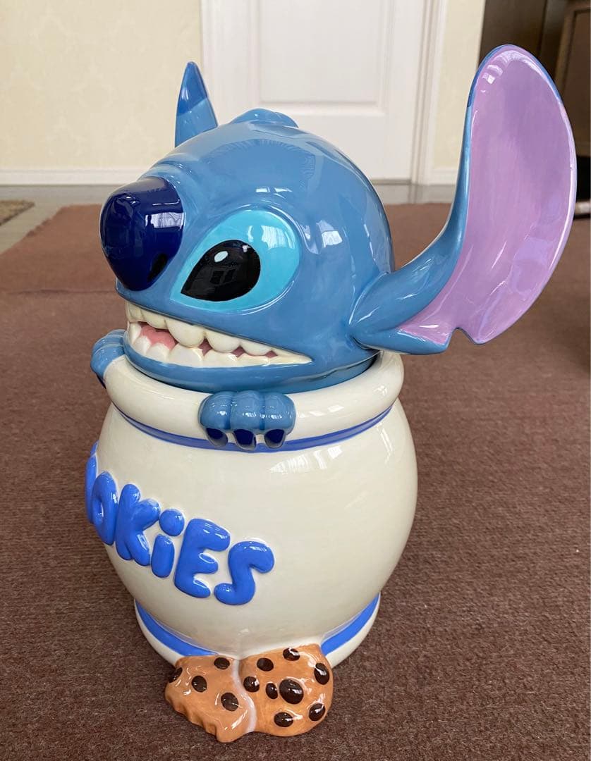 アンティーク ディズニー スティッチ陶器製クッキージャー リロアンドスティッチ