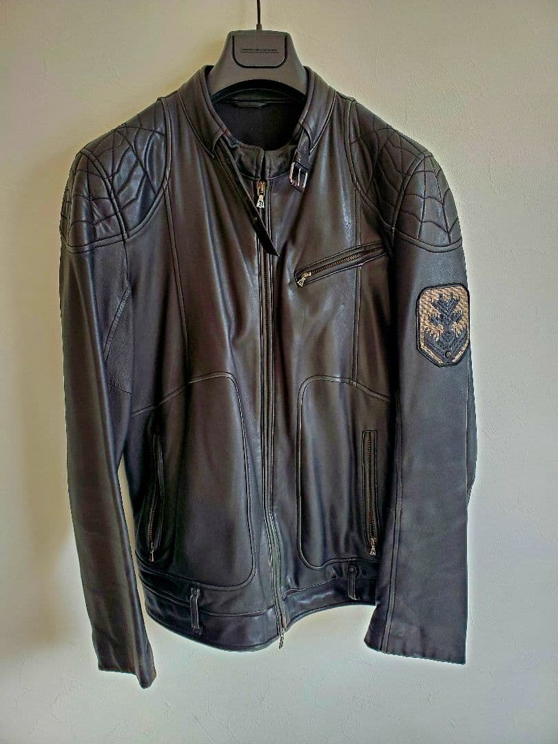 DIESEL 　レザー　シングルライダースジャケット