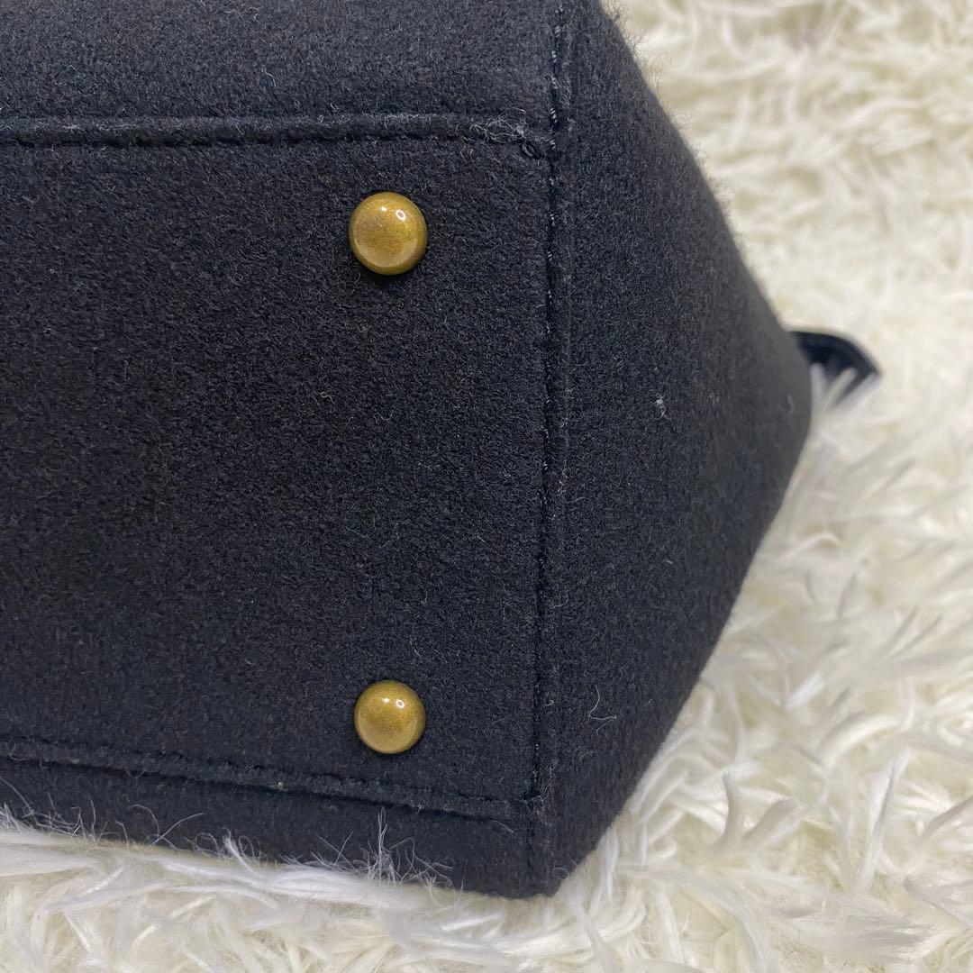 【★銀猫★】ANNA SUI 2way ハンド ショルダーバッグ ブラック