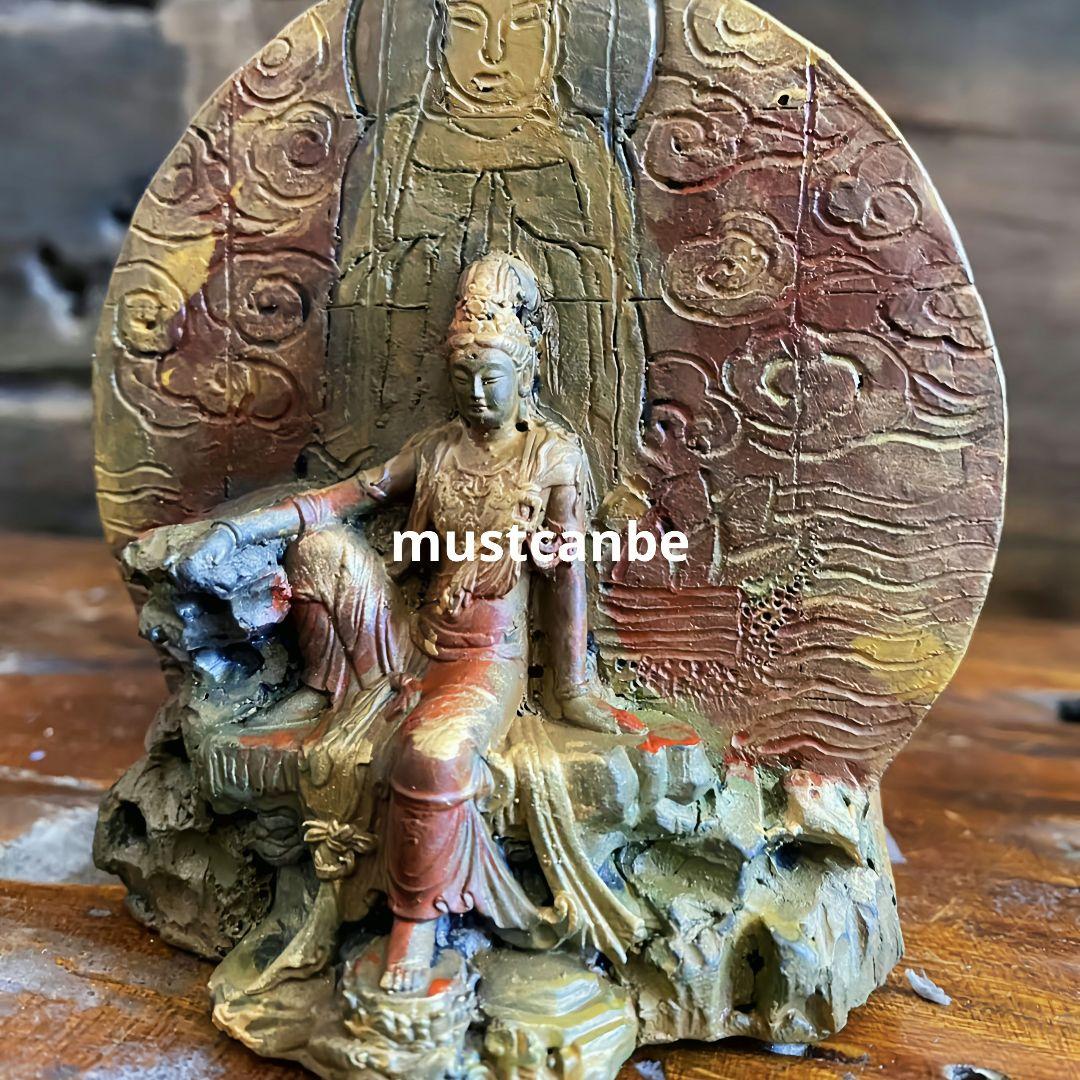 仏教美術 仏像 水月観音像 茶台 茶室 文机 仏堂 装飾品 工芸品 置物