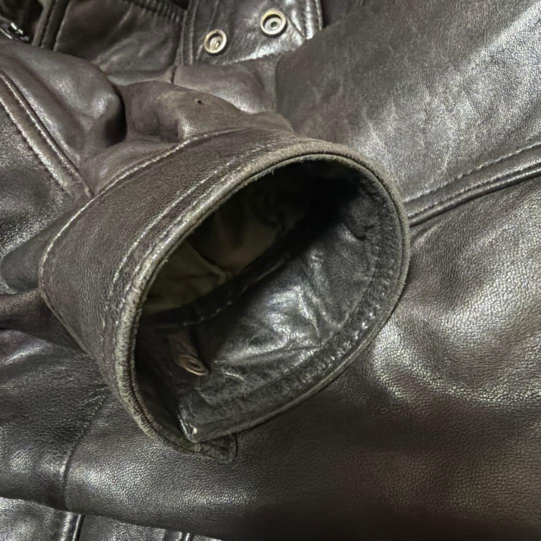 leather jacket 90s レザージャケット　短丈