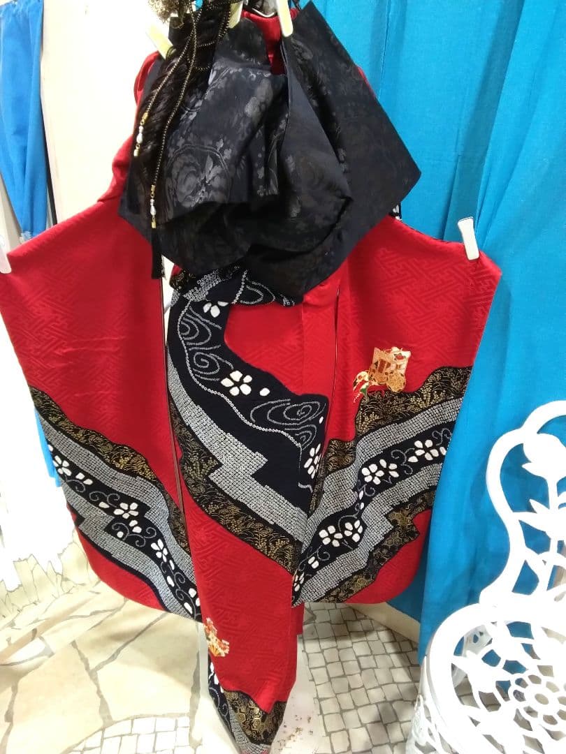 振袖フルセット、正絹絞り成人式、重ね衿帯揚げ帯締め、京うるし箔袋帯、襦袢