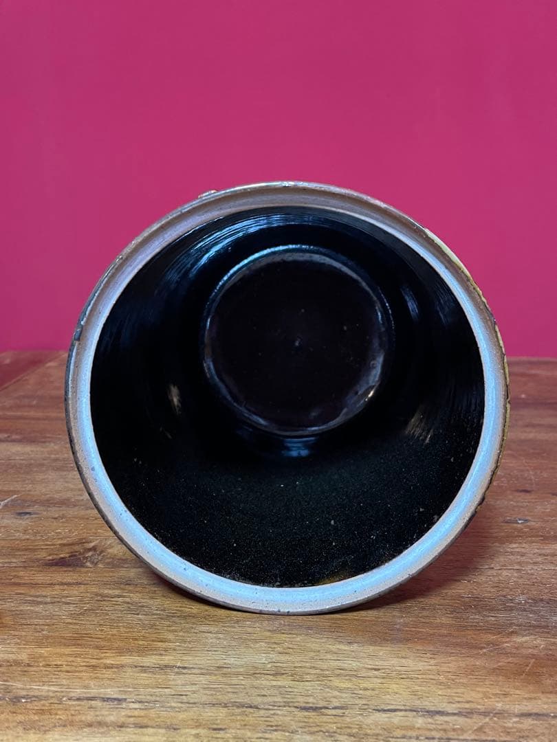 淡海ぜぜ 陽炎園 岩崎新定 膳所焼 耳付水指古膳所写耳付水指裏千家十五代鵬雲斎