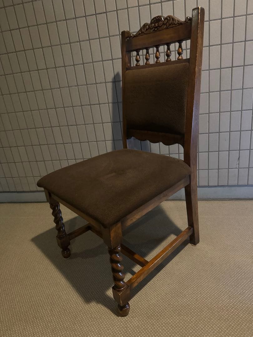 高級　4脚椅子セット　英国調 木　アンティーク　東京池袋