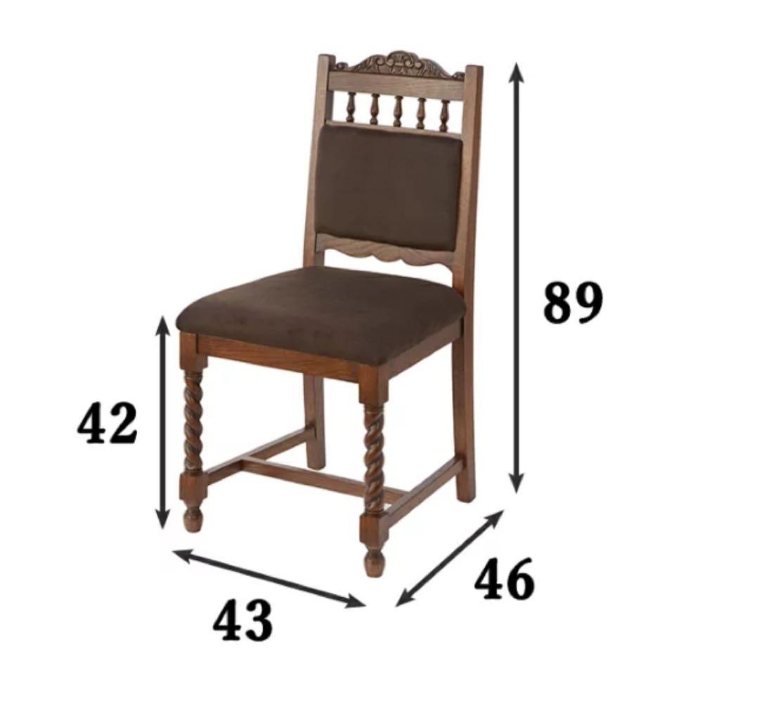 高級　4脚椅子セット　英国調 木　アンティーク　東京池袋