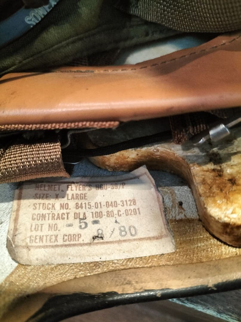 GENTEX ヘリコプターヘルメット　米軍払い下げ　XL　80's