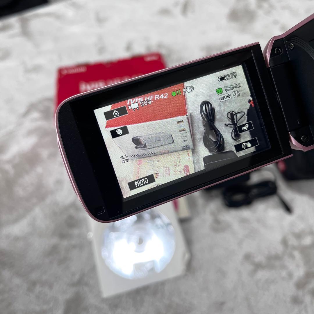 極美品　Canon キャノン　ビデオカメラ iVIS HF R42 ピンク