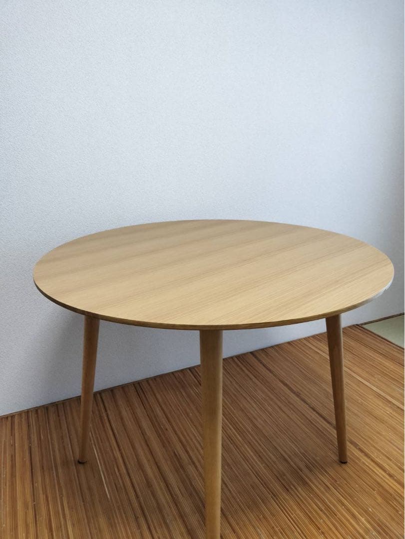 し*ん様 オーク材ラウンドダイニングテーブル 日本製