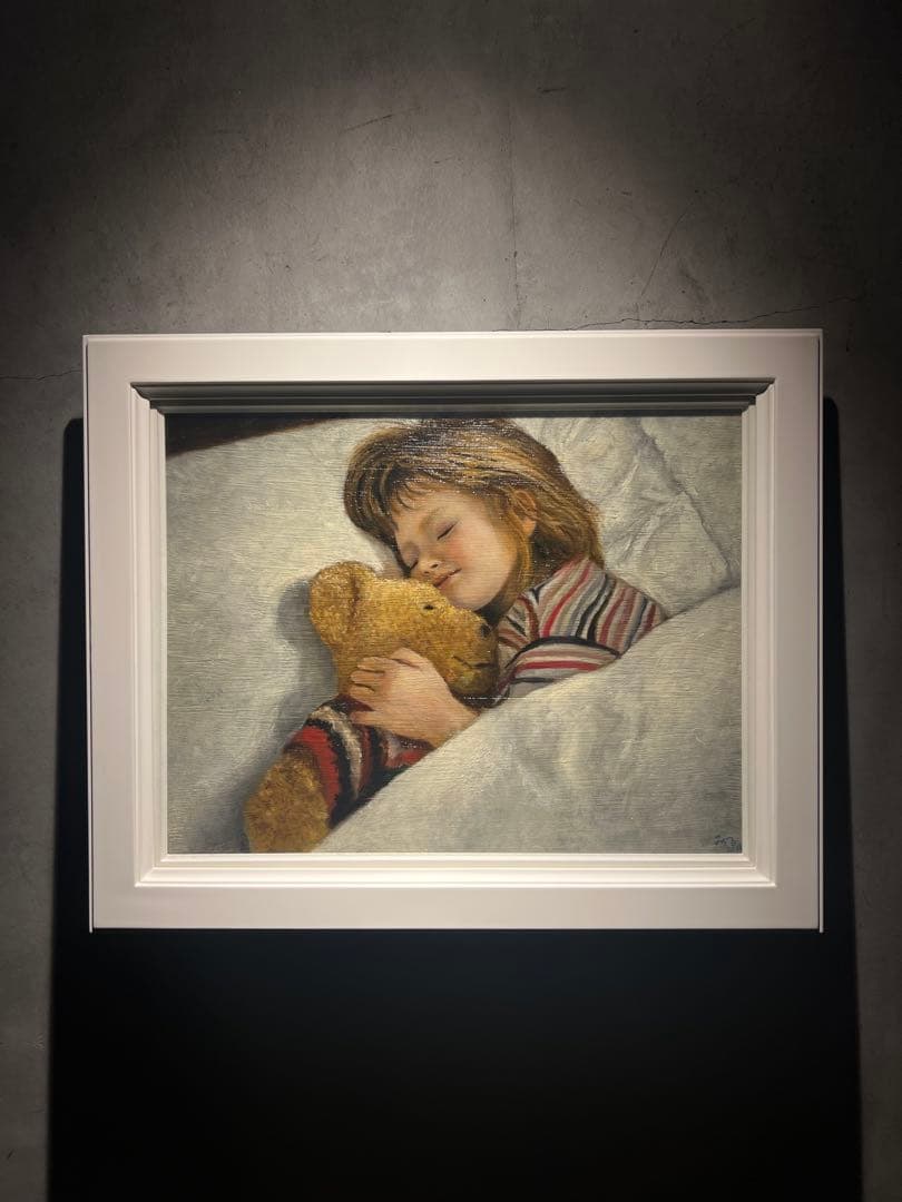 現代アート　リアリズム　肉筆油彩画　直筆サインあり　作者不詳