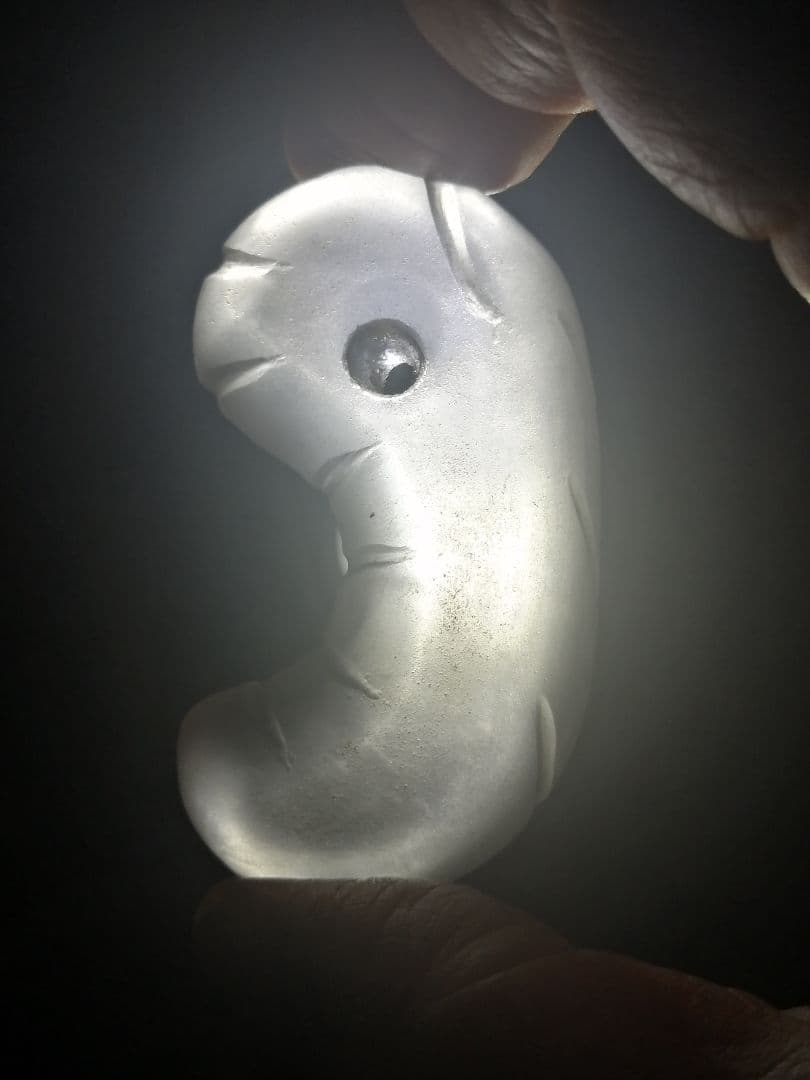 ★【ジャッキー】古墳期『古代水晶勾玉』出土品　大型勾玉5.7cm儀式勾玉