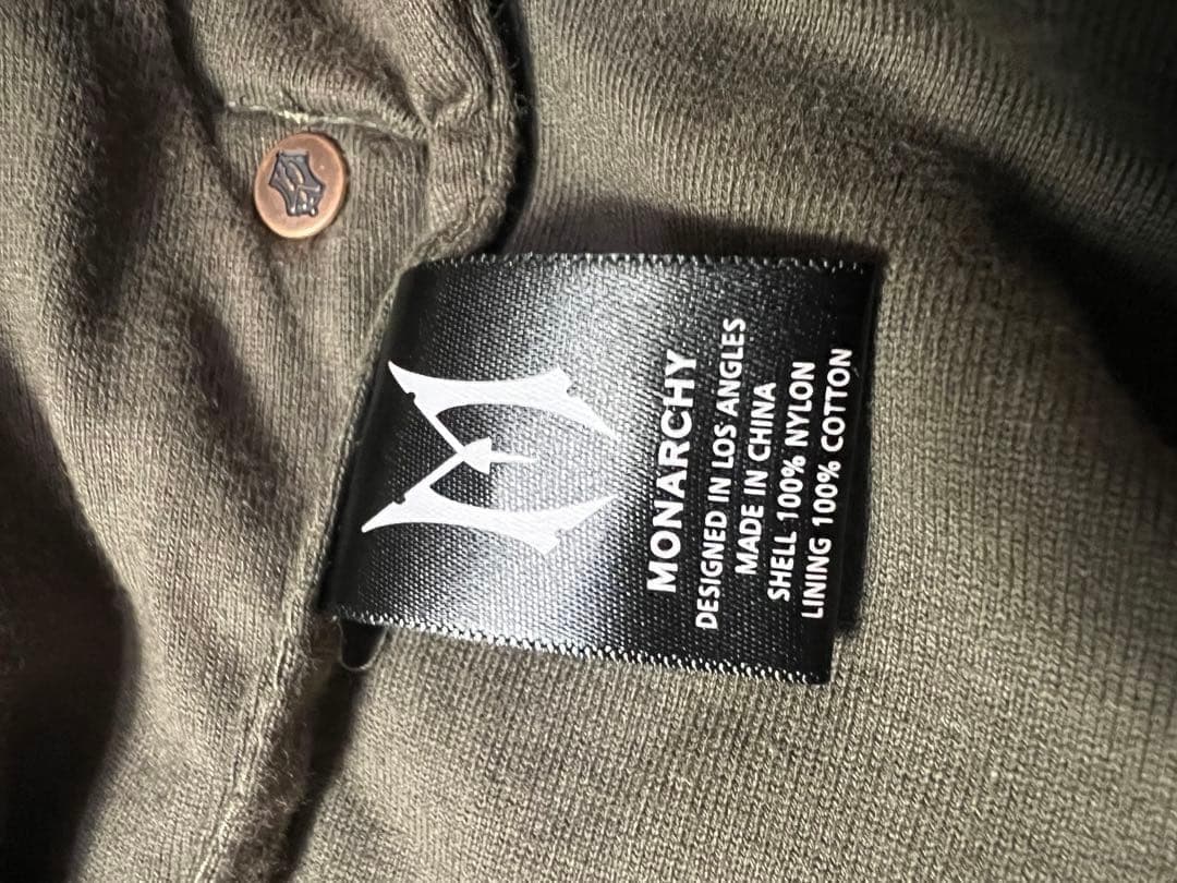 00s y2k Monarchy ナイロンライダース 刺繍 ジップアップ M