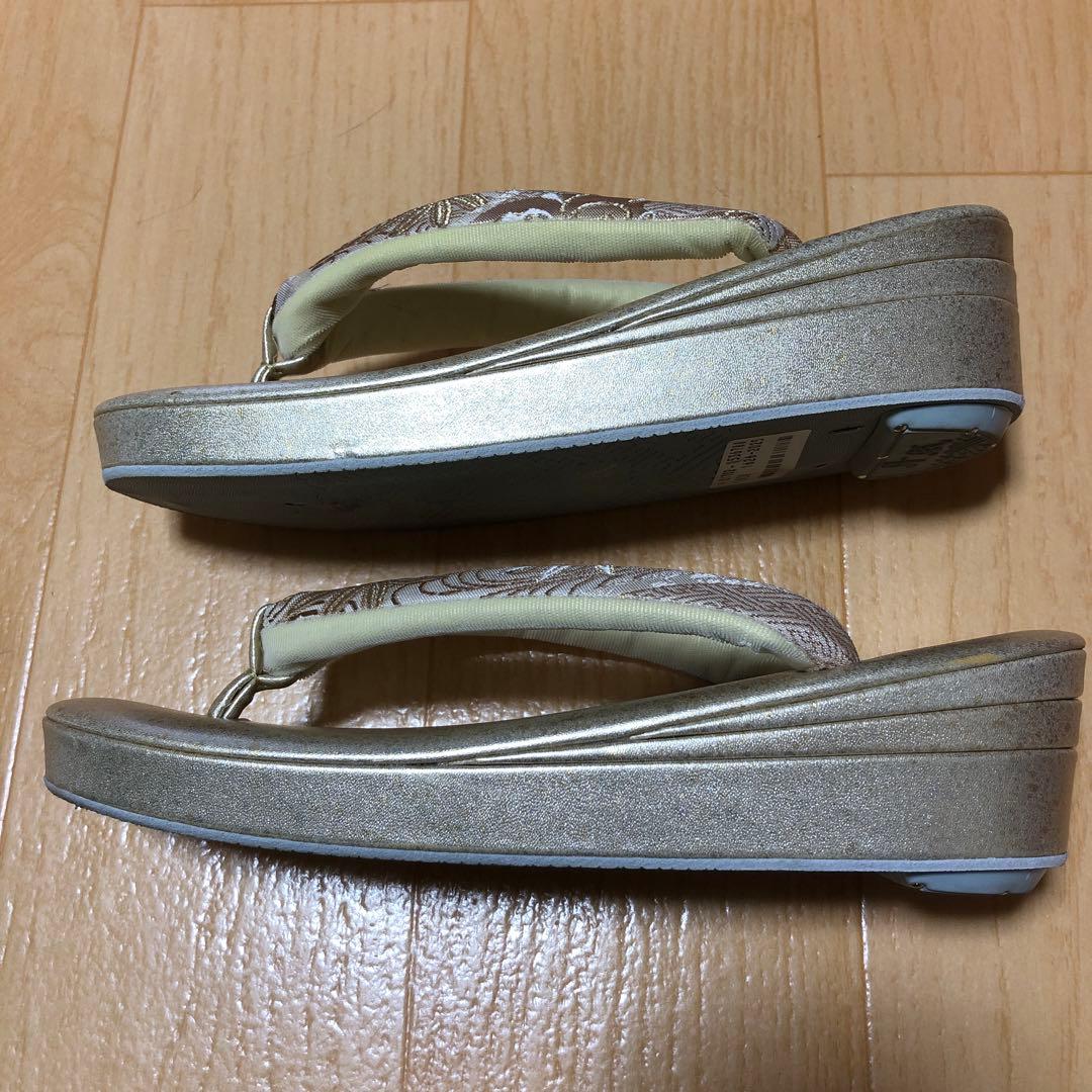 紗織　草履バッグセットゴールド　Mサイズ