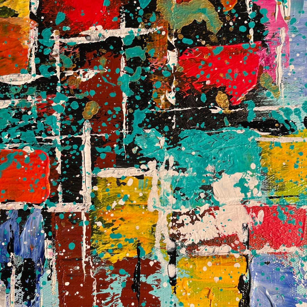 手書き油絵 抽象画 ウォールアート 額付 絵画 インテリア 油彩画