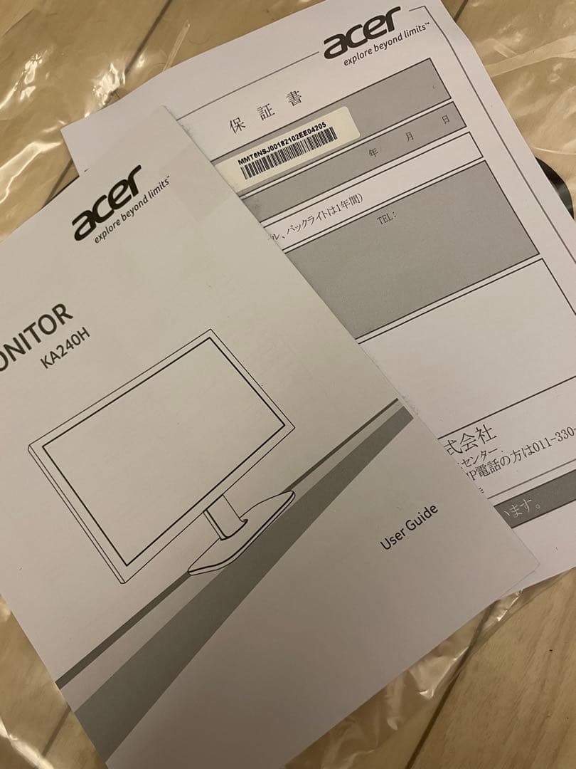 Acer ブラック モニター24inch