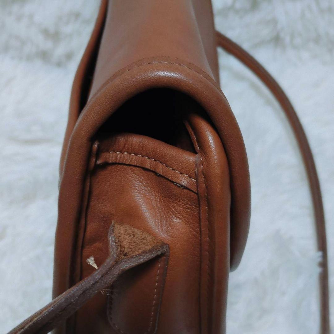 オールドコーチ 9923 ショルダーバッグ クラブタンレザー ブラウン 美品