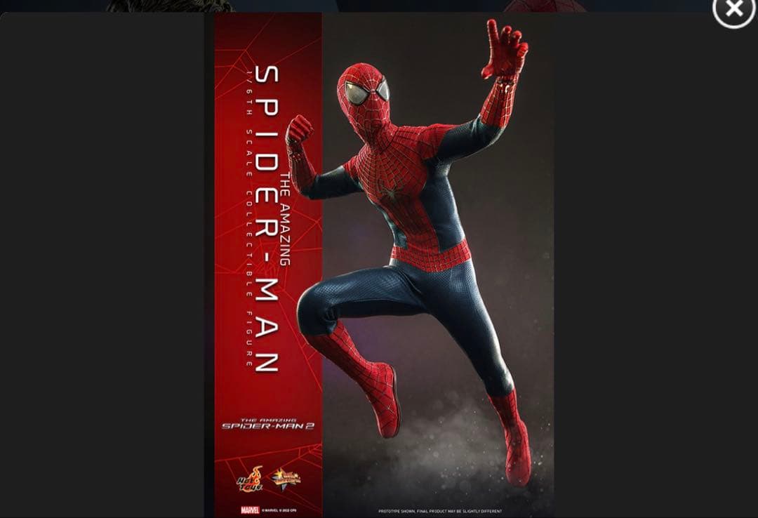 ムービー・マスターピース１／６スケールフィギュア　アメイジング・スパイダーマン