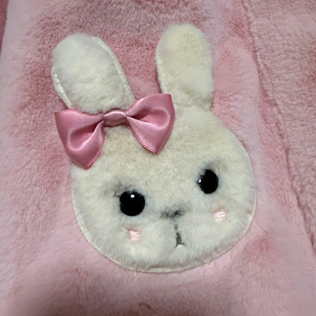 うさぎ　ファー　ベスト　ピンク