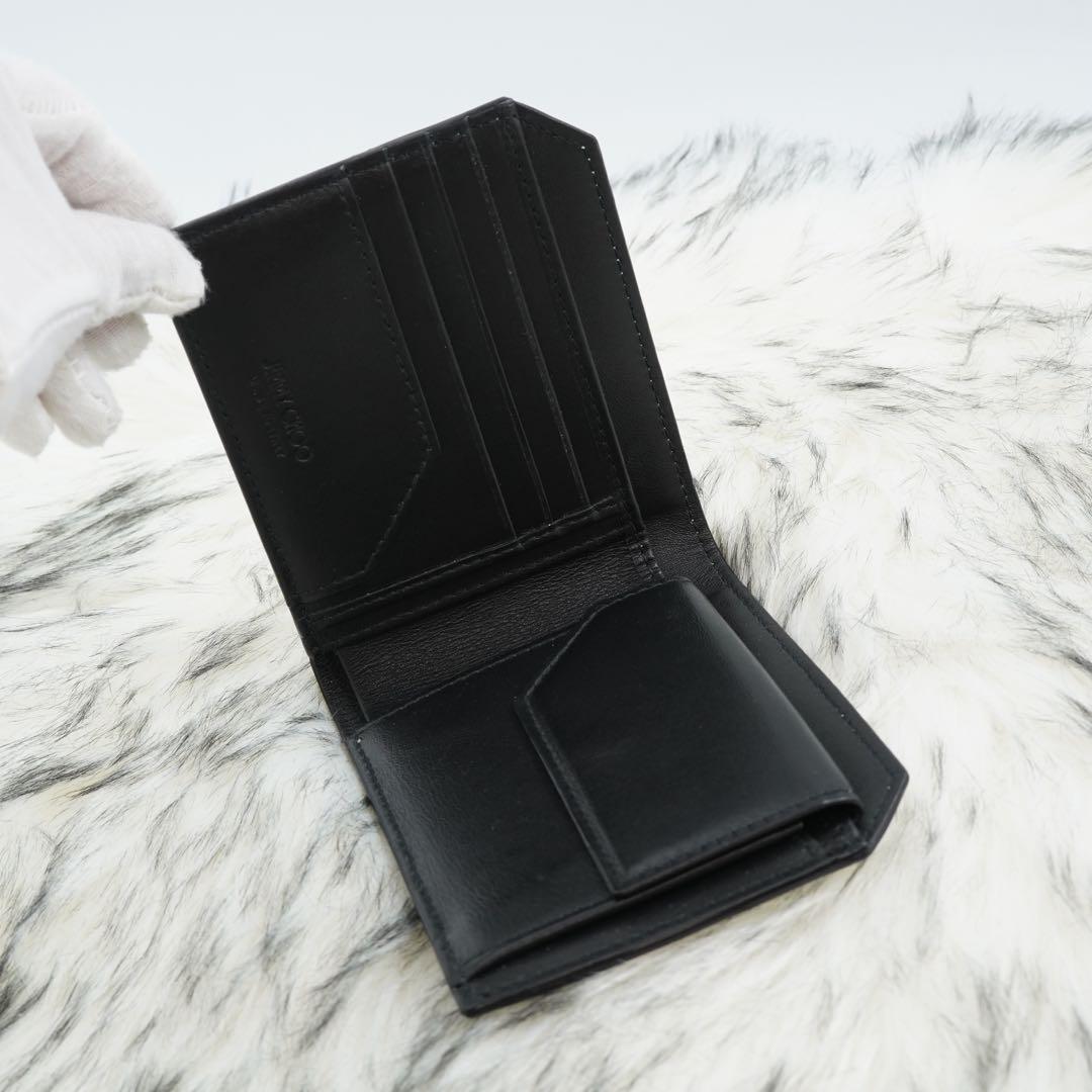 未使用級　箱・タグ付き　jimmy choo ジミーチュウ　折り財布　スタッズ