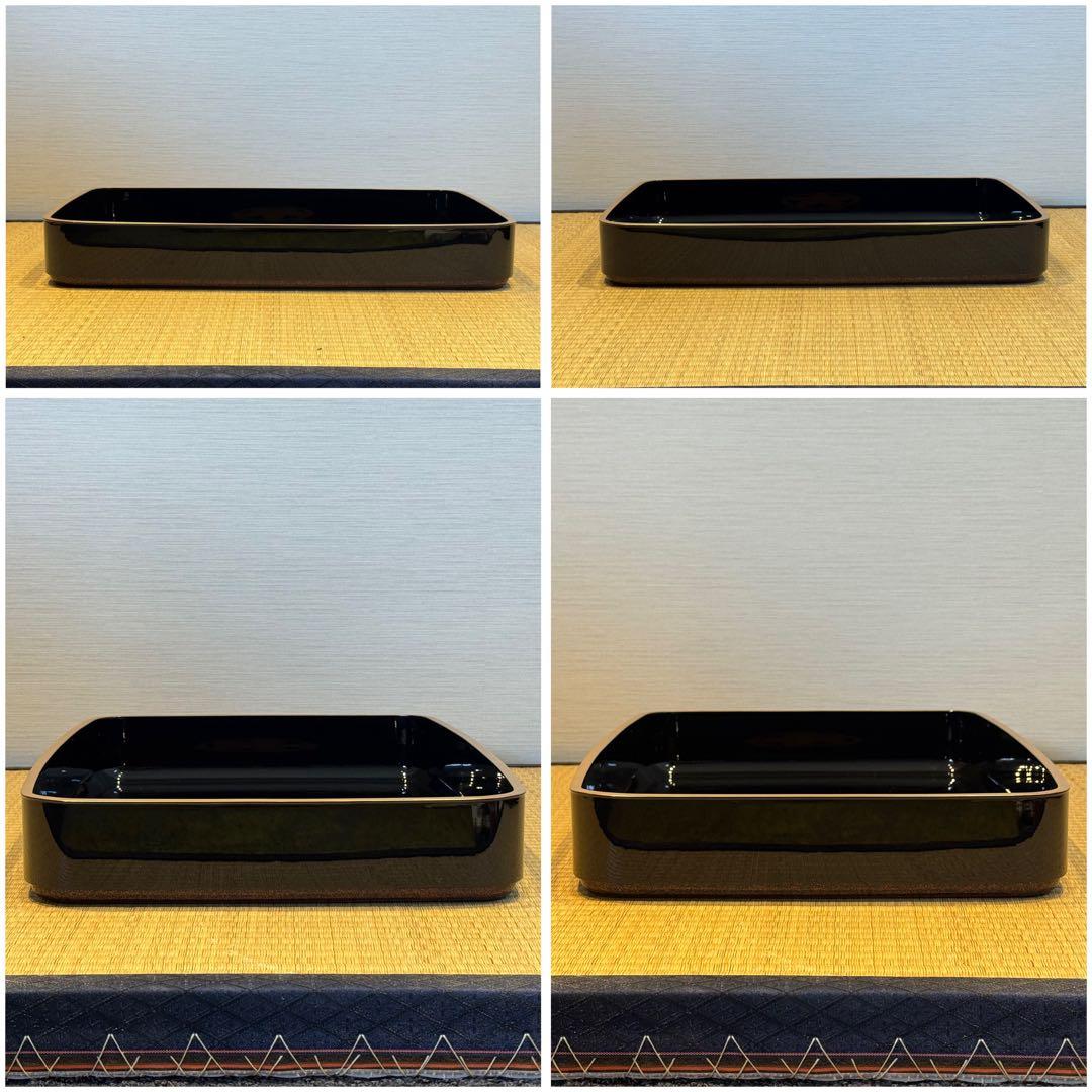 蒔絵師 西塚龍 作 輪島塗 家紋付 梨地 廣蓋 一組 共箱 美品 未使用 祝儀