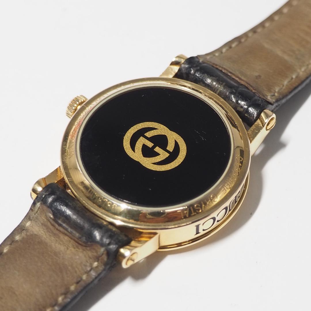 グッチ GUCCI デイト 革ベルト レディース 腕時計 ゴールド C952