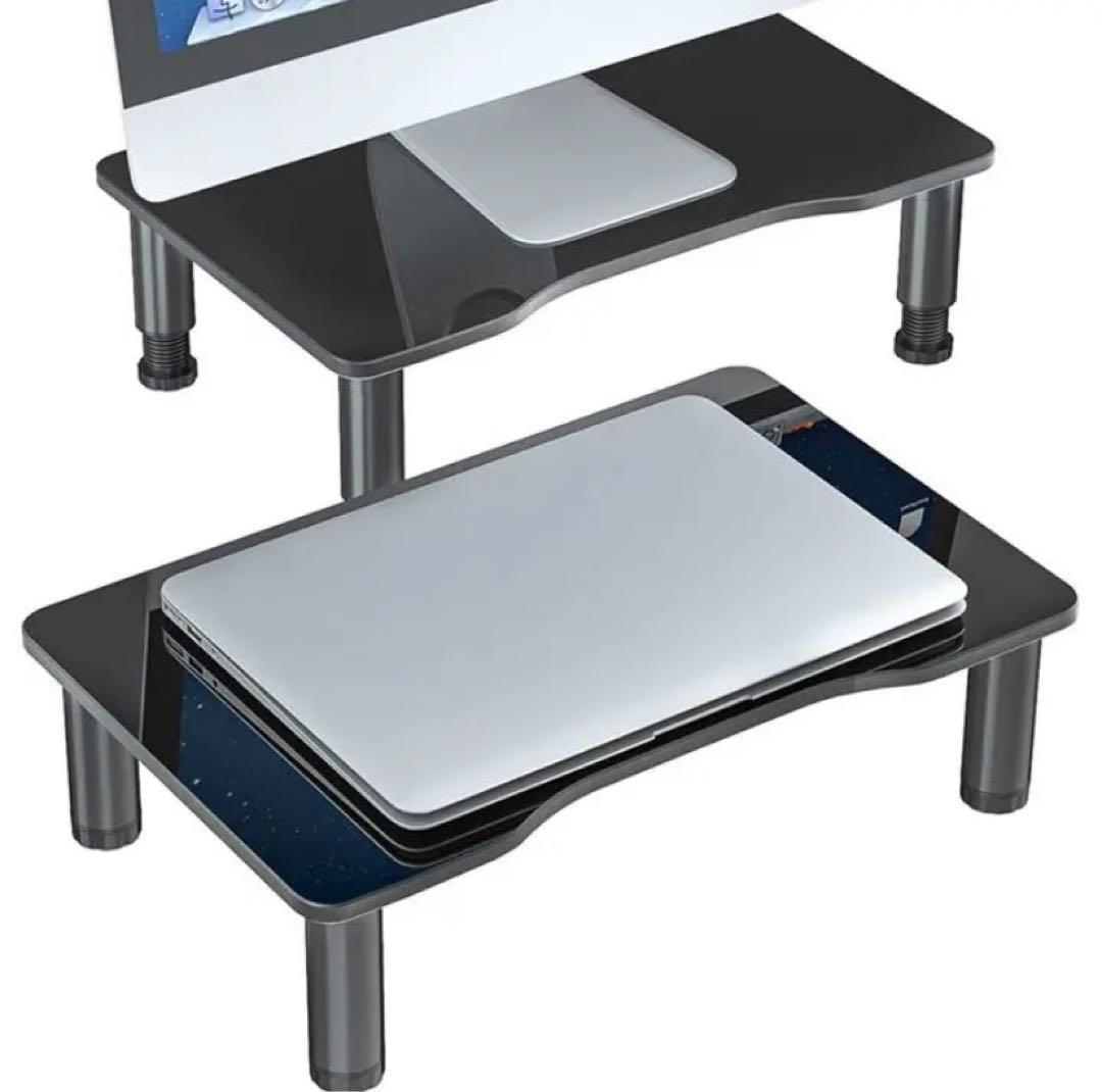 96★コンピューターモニタースタンドライザー 高さ調節可能