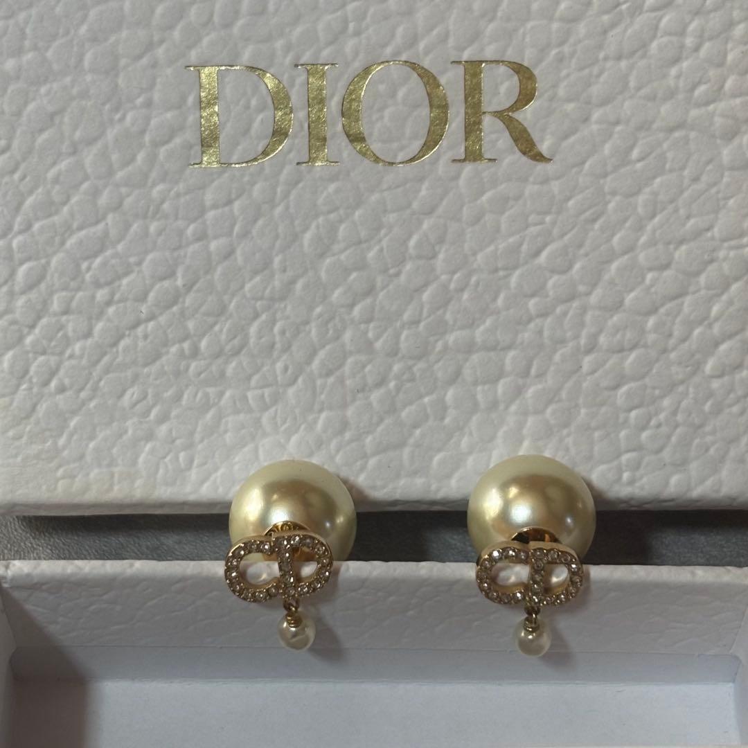 【美品】Dior tribales ピアス パール ディオール CD