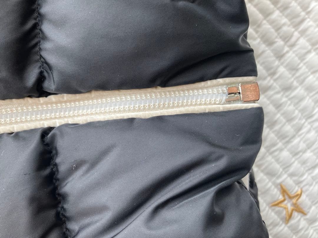 MONCLER キッズダウンコート ブラック/ホワイト