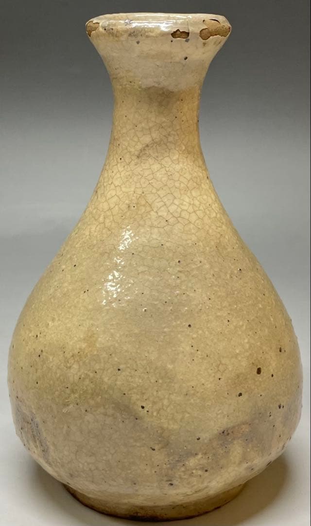 金重愫　粉引徳利　備前焼　共箱　栞　b523