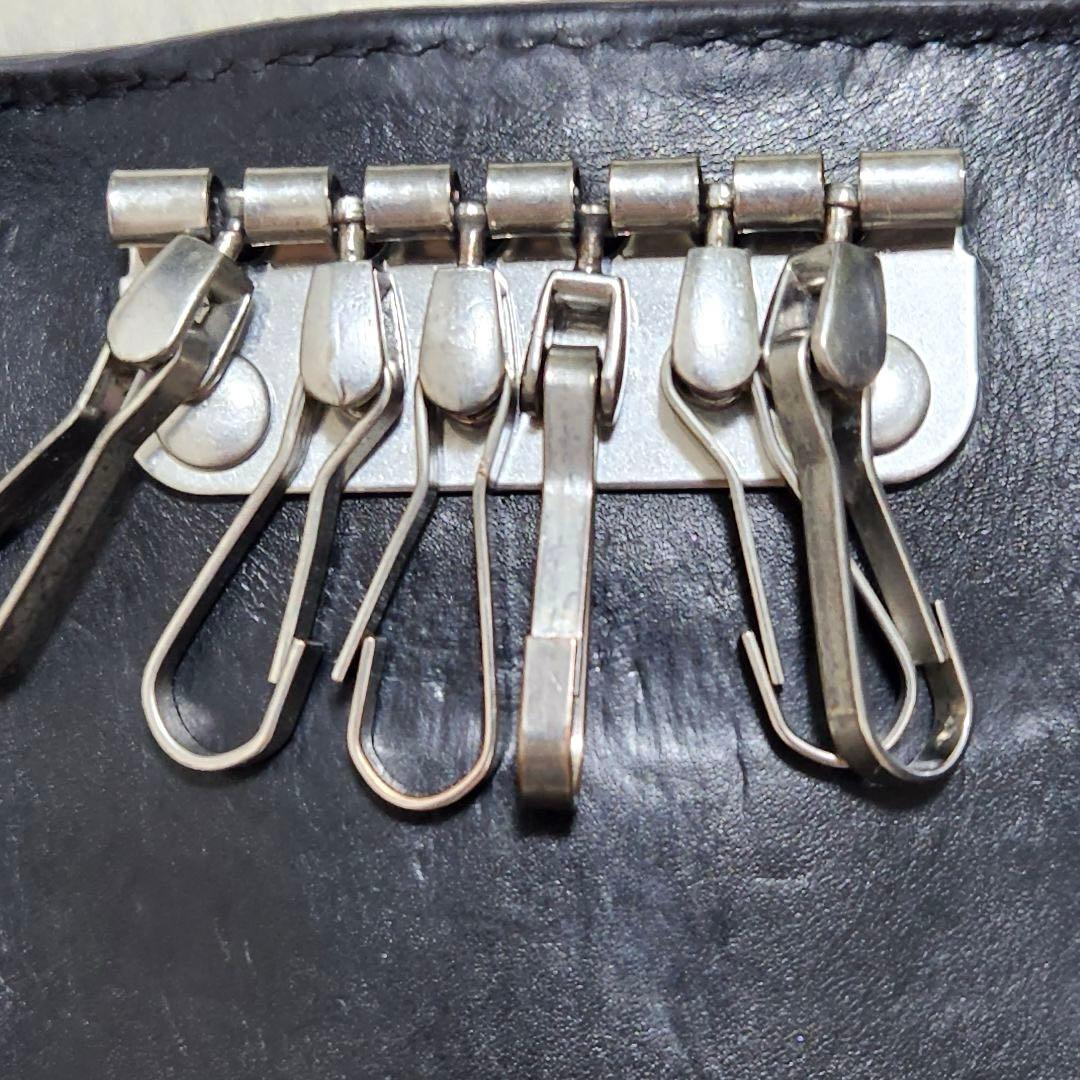 ✨美品　付属品完備✨マルジェラ　キーケース　ステッチ　6連　ブラック　黒