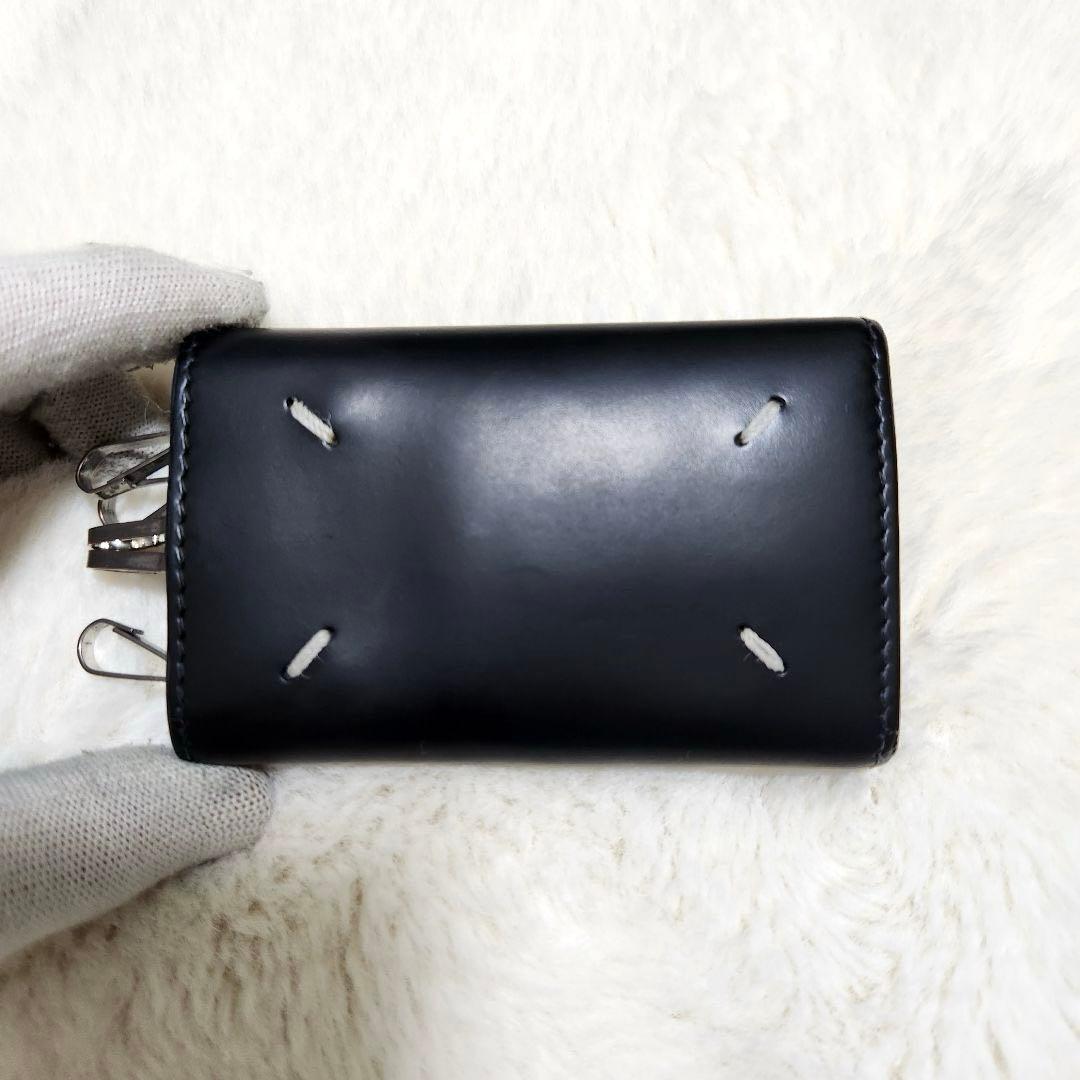 ✨美品　付属品完備✨マルジェラ　キーケース　ステッチ　6連　ブラック　黒