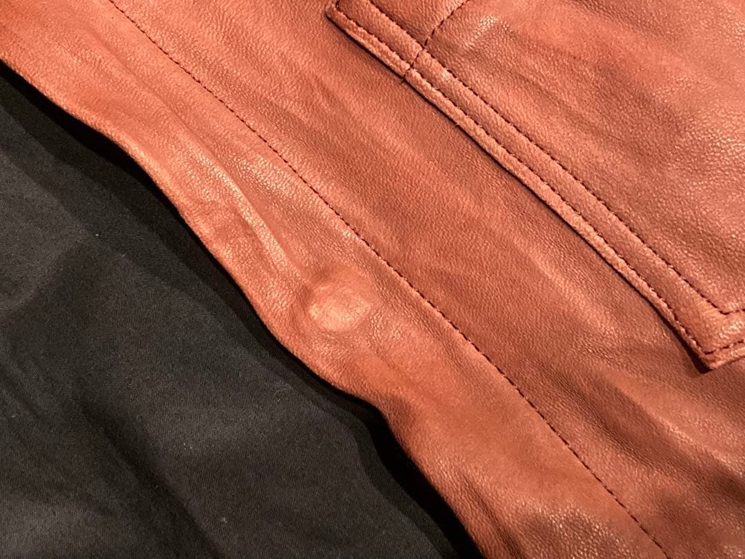 ISAMU KATAYAMA BACKLASH シワ加工レザーシャツ