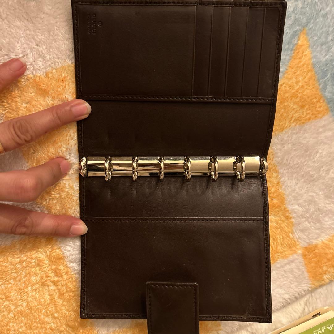 GUCCI ブラウンレザー スケジュール帳