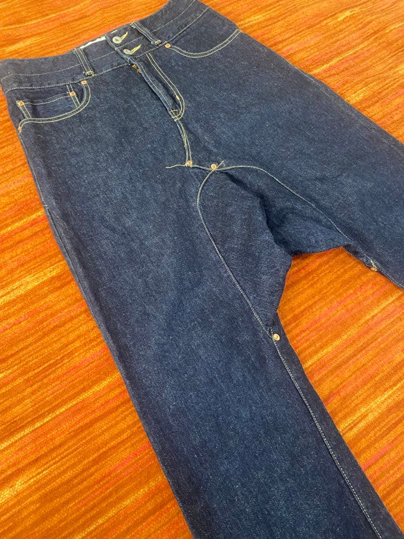 FUMITO GANRYU ガンリュウ デニム サルエル パンツ M インディゴ