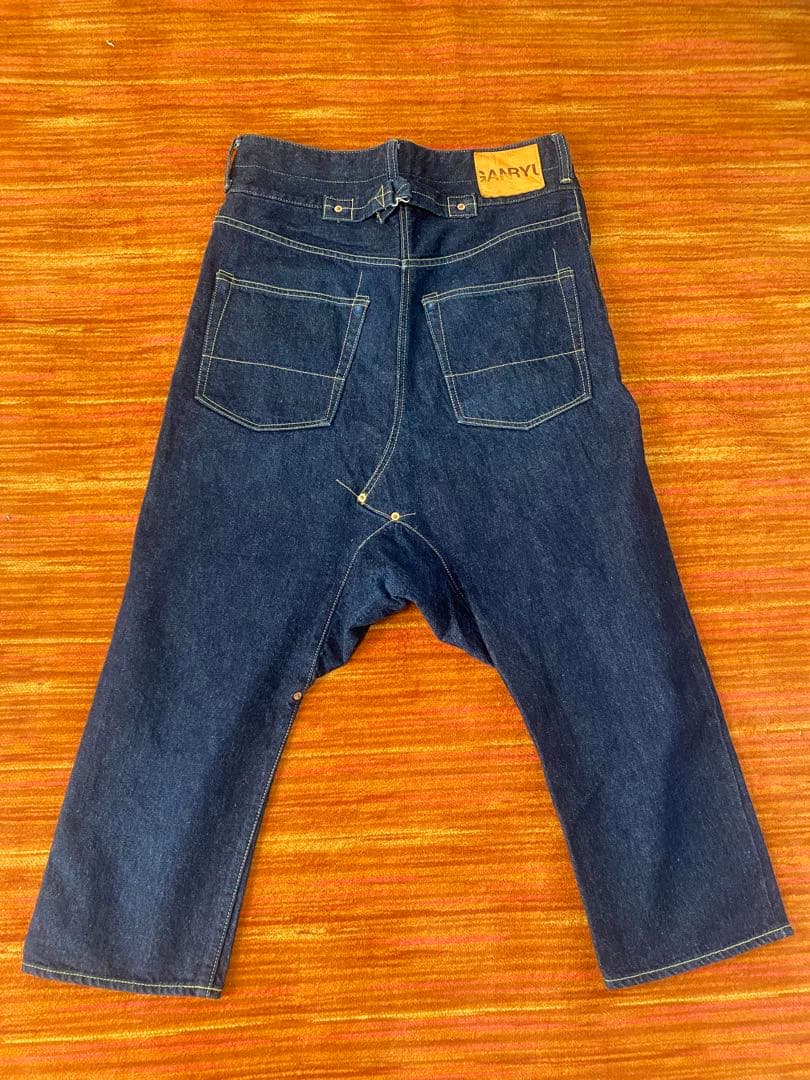 FUMITO GANRYU ガンリュウ デニム サルエル パンツ M インディゴ