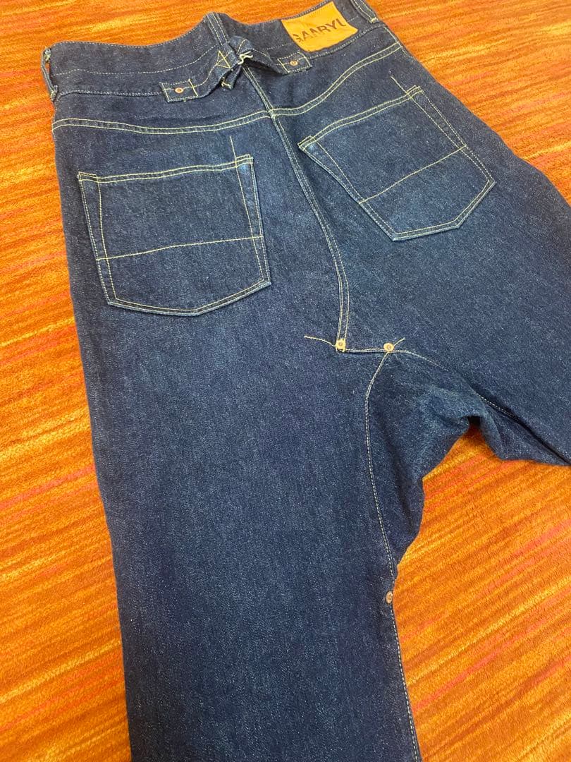 FUMITO GANRYU ガンリュウ デニム サルエル パンツ M インディゴ