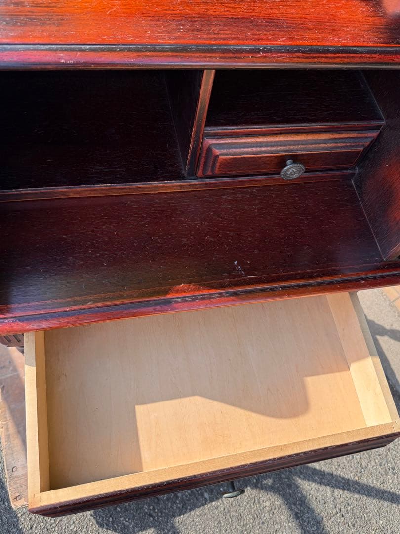 希少 カリモク ライティングデスク ライティングビューロー 家具 レトロ