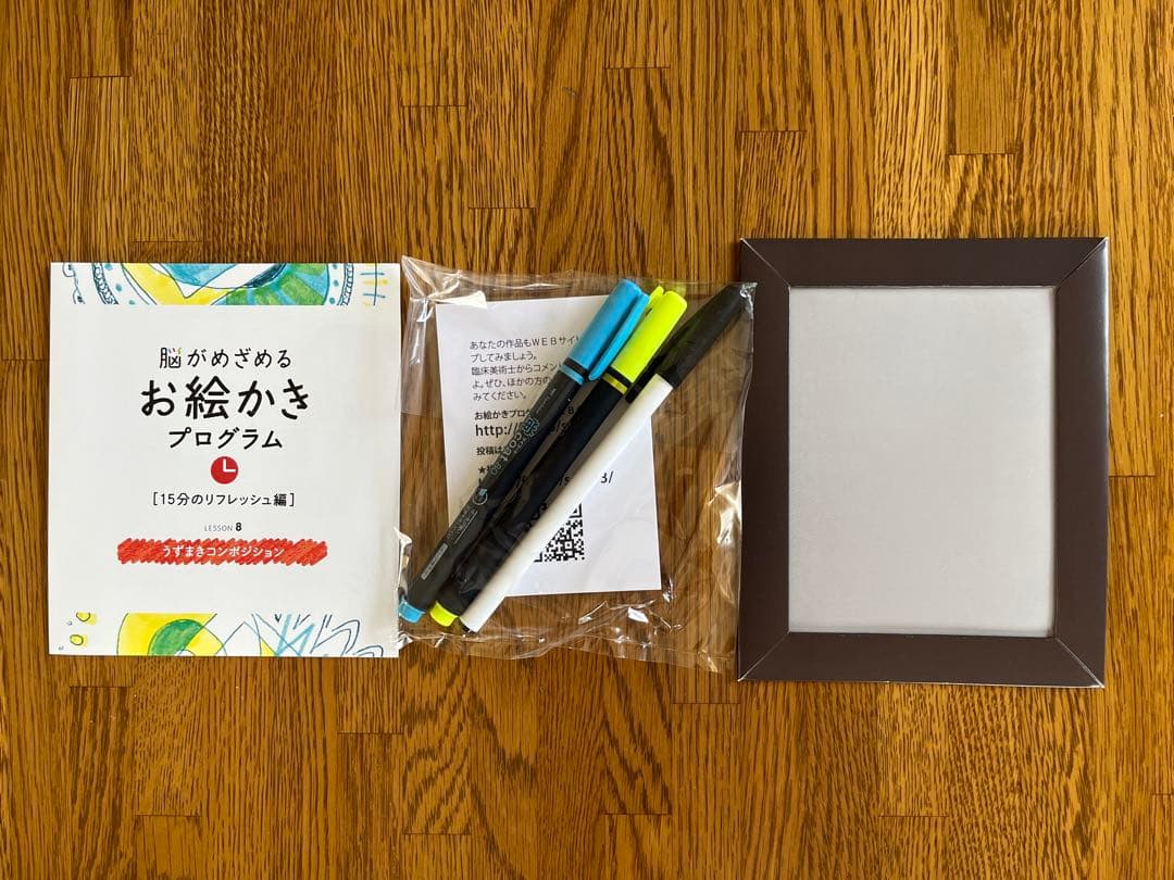 フェリシモ　脳がめざめるお絵かきプログラム［15分のリフレッシュ編］12回セット