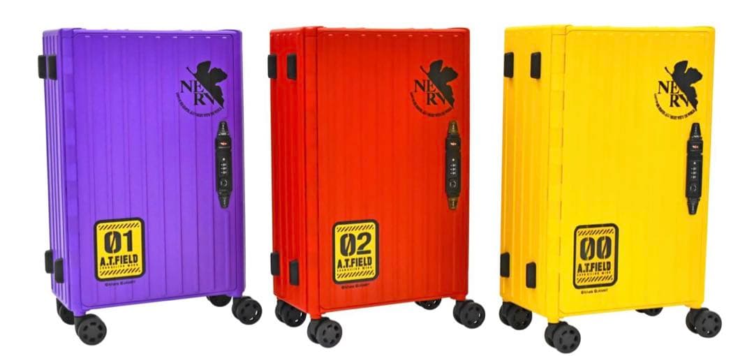 エヴァンゲリオンAT.FIELDコラボバージョン折り畳みキャリーケース　レッド