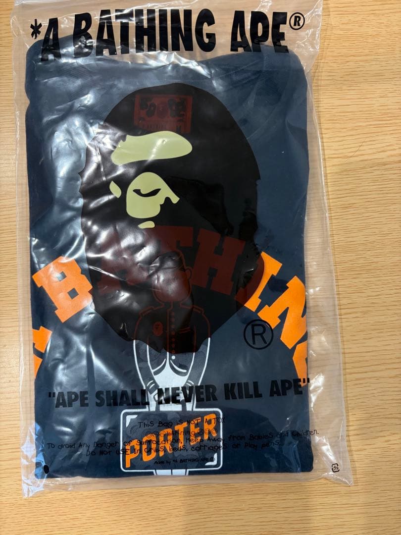 新品MサイズABATHING APE ポーターロゴTシャツ Mサイズ ブラック