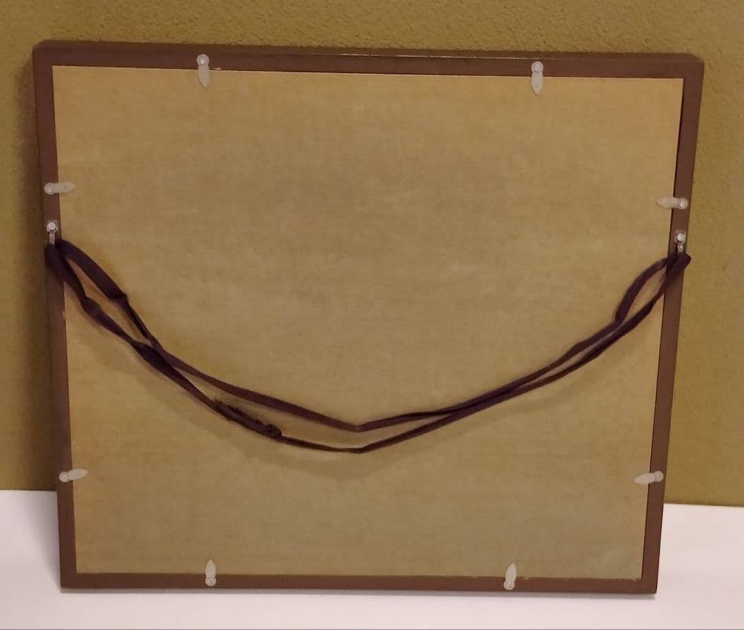 緑釉金彩松 陶額 陶板額装　和モダン 共箱・布付き