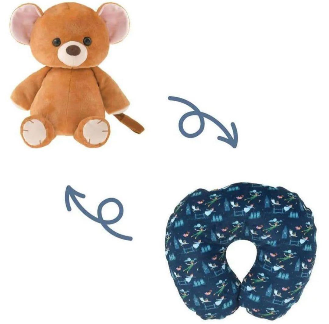 マイケルのテディベア　ネックピロー　ディズニーストア　ピーターパン