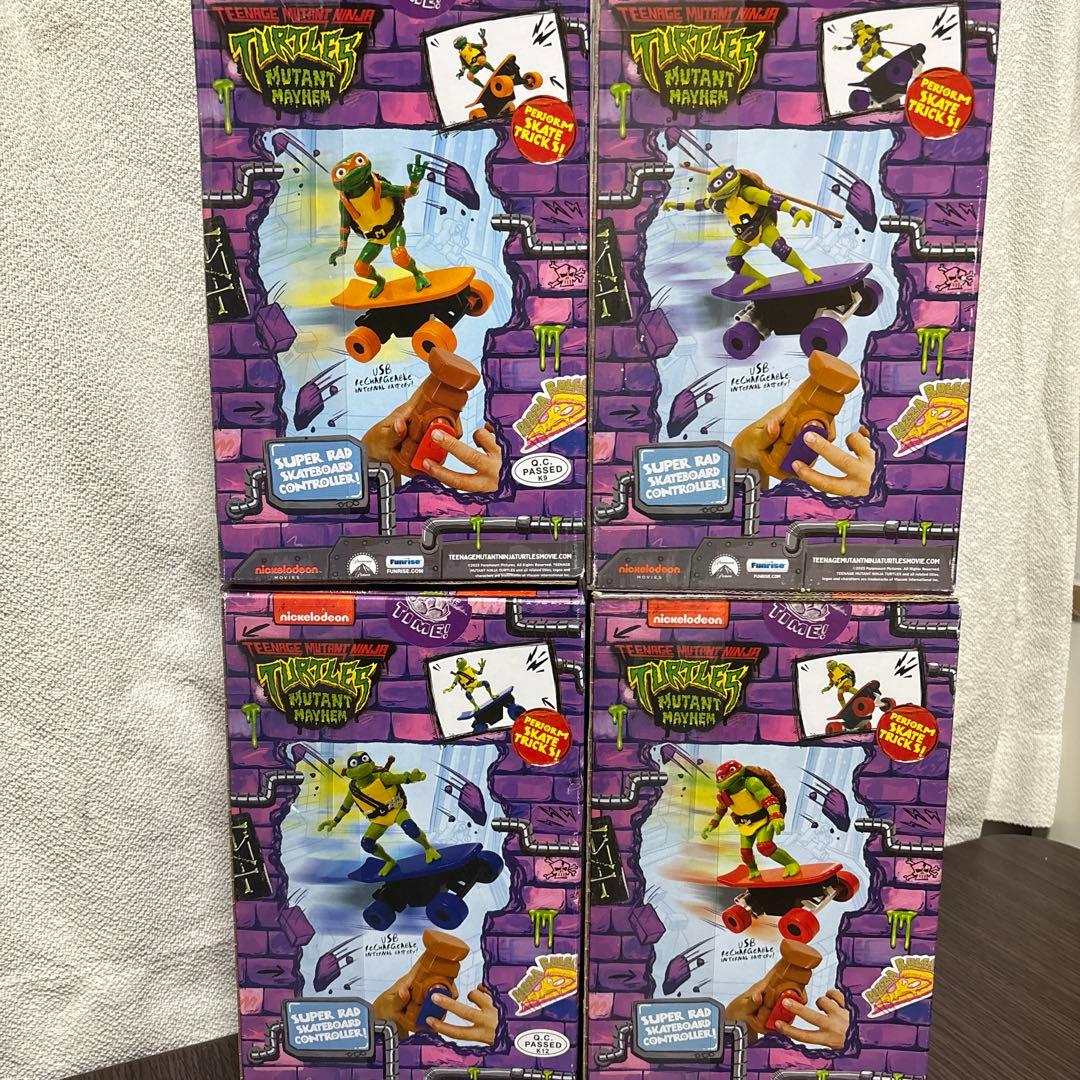 希少‼️タートルズ ミュータントパニック スケボー RC フィギュア4つセット
