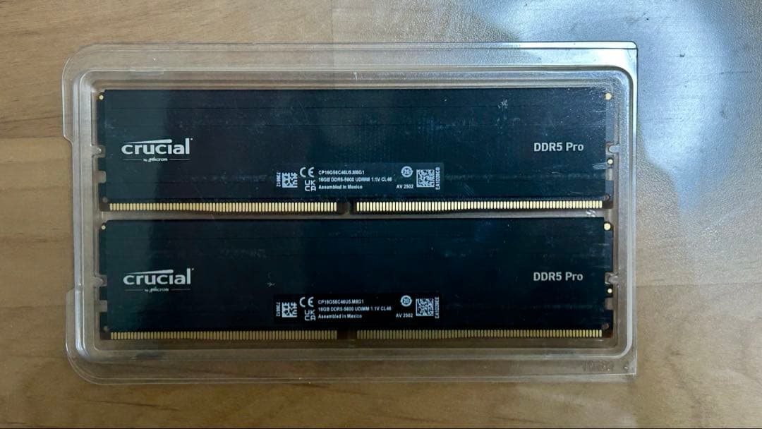 送料無料 開封済み 未使用品 Crucial DDR5 PRO 16G メモリ