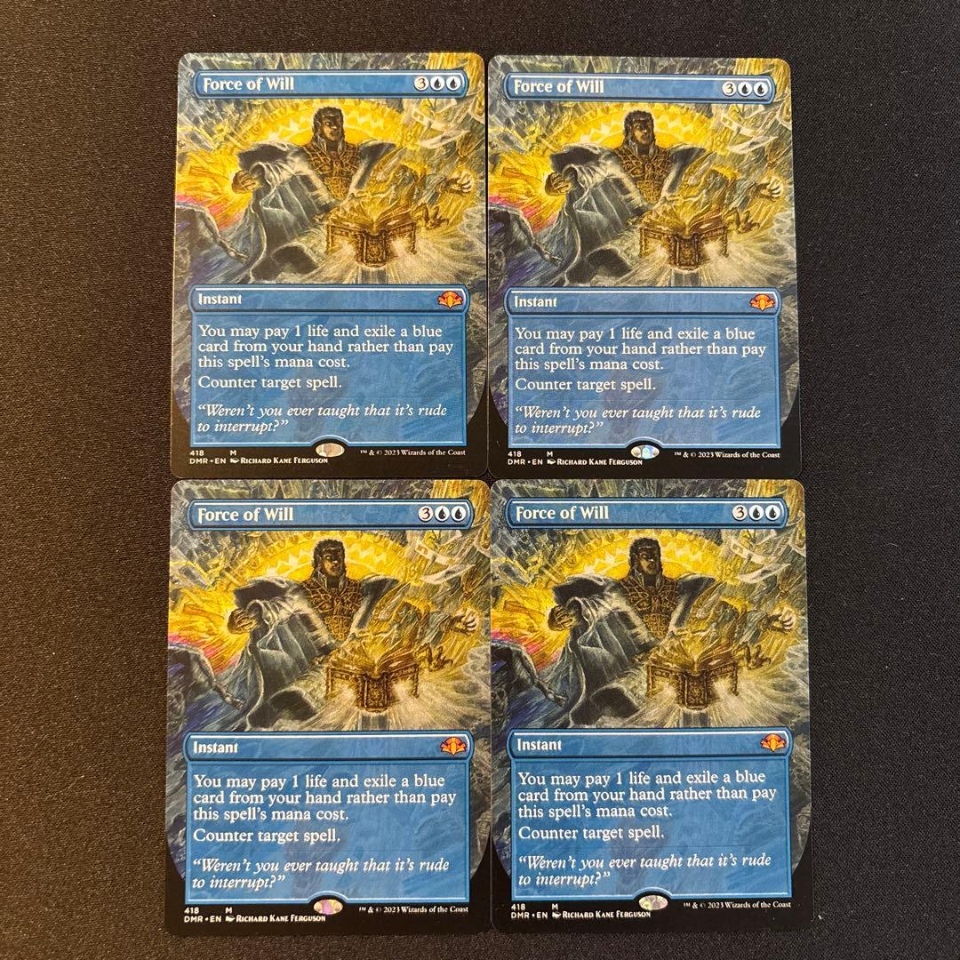 MTG 英語 意志の力 x4 NM Force of Will ボーダーレス