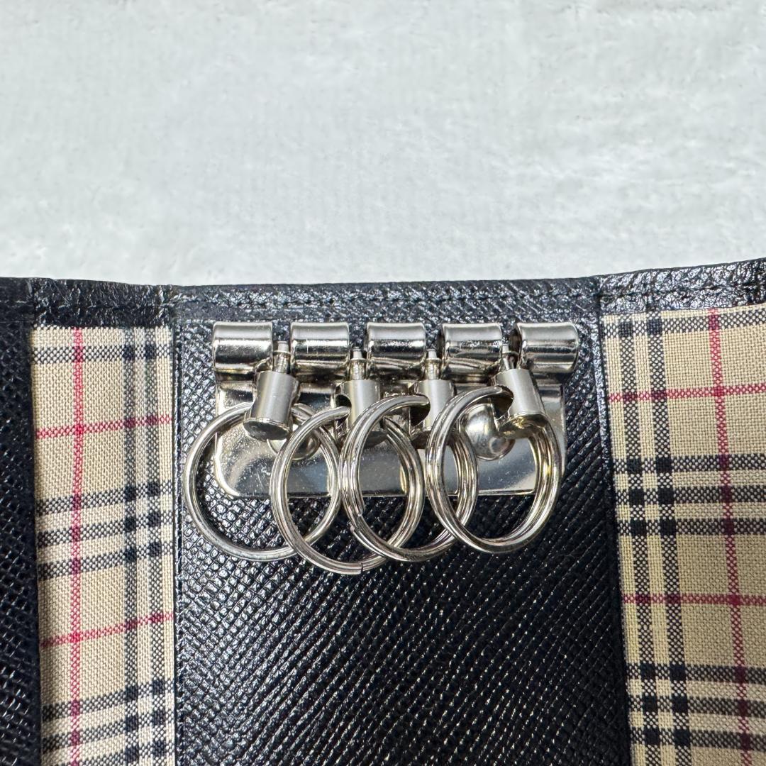 未使用☆Burberry バーバリー キーケース ブラック ノバチェック