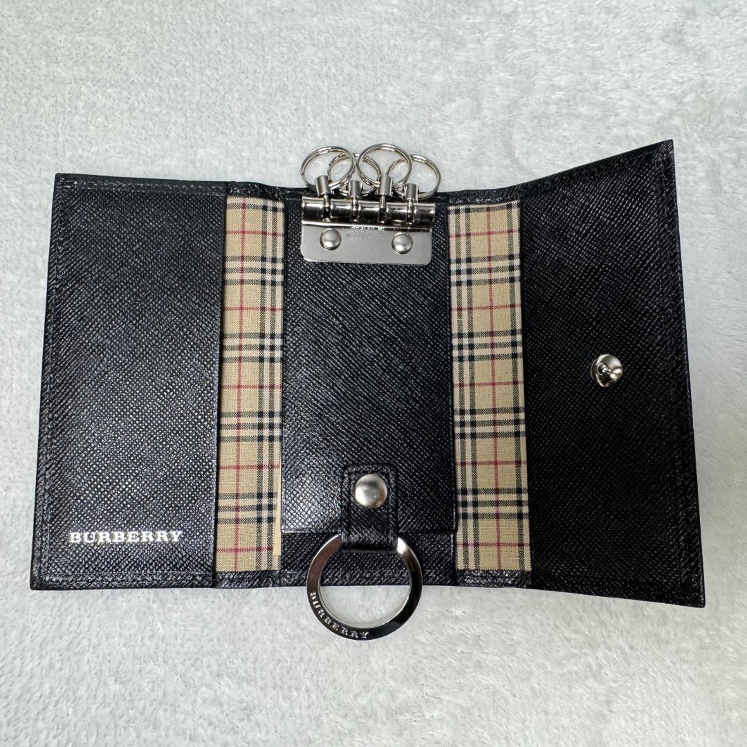 未使用☆Burberry バーバリー キーケース ブラック ノバチェック