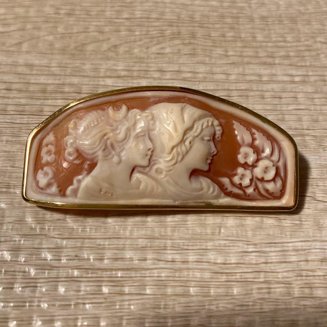 み*い様 2WAY カメオK18（ブローチ/ペンダントトップ)