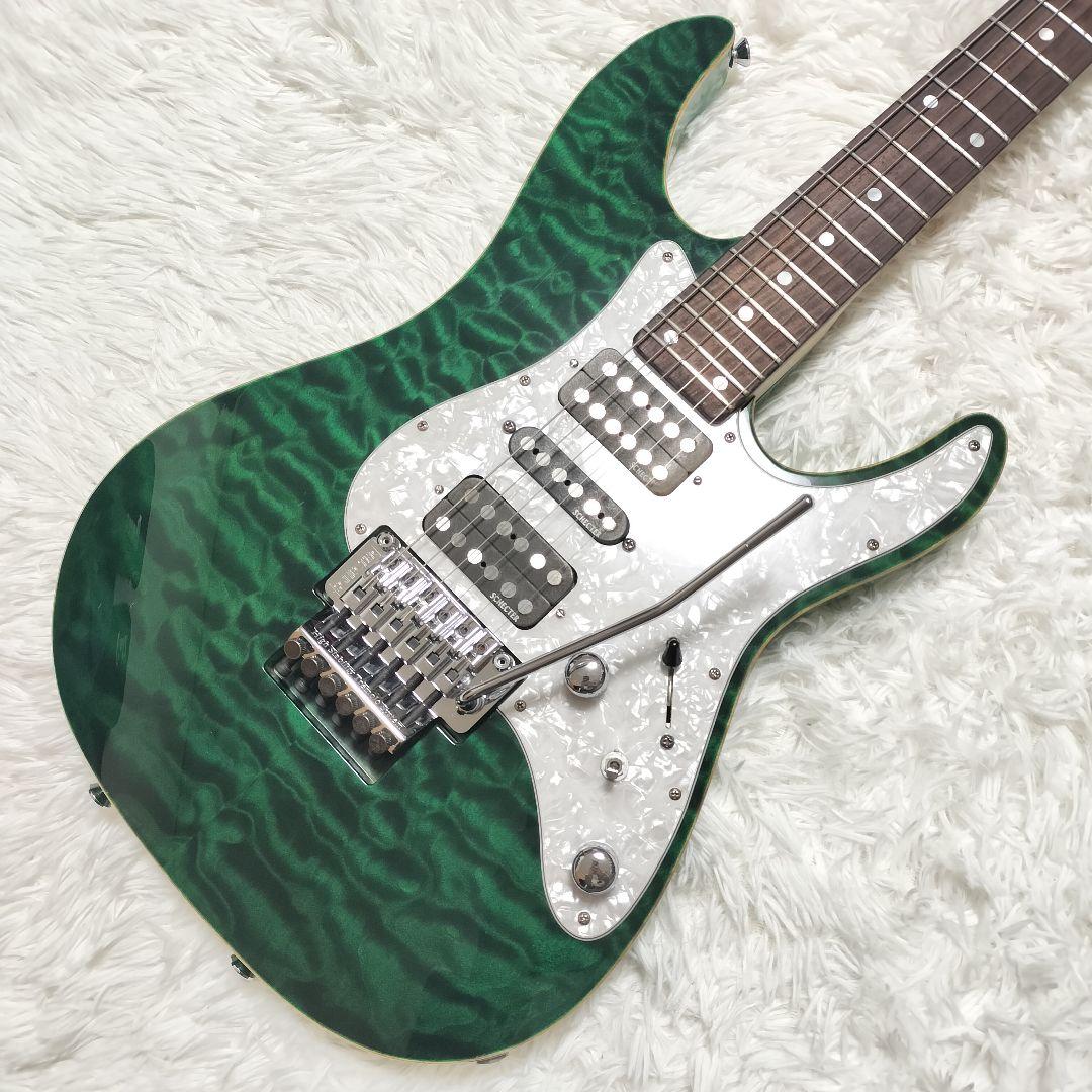 ギター Schecter SD-2-24-AS/R See-Thru Green