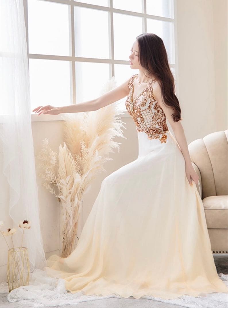 IRMA イルマ スパンコール Aライン ロングドレス キャバドレス