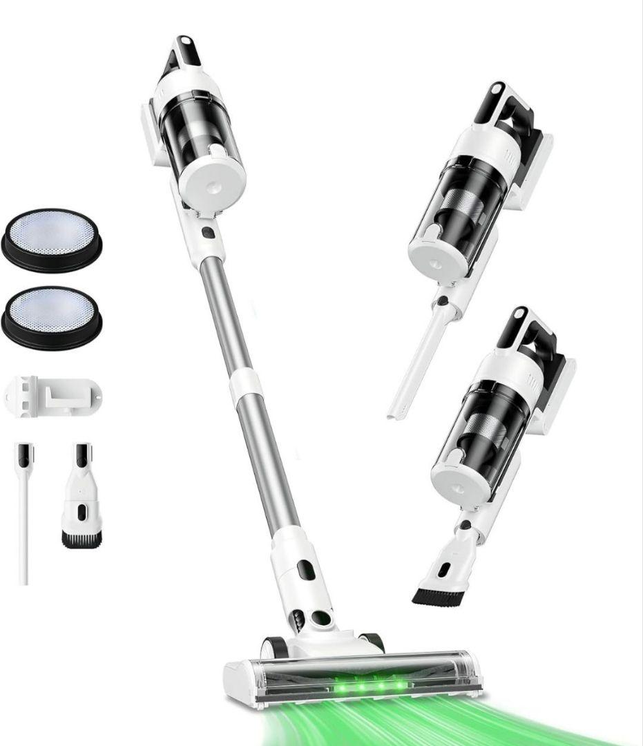 掃除機 コードレス 58kPa強力吸引 55分連続稼働 自立式 パワフル